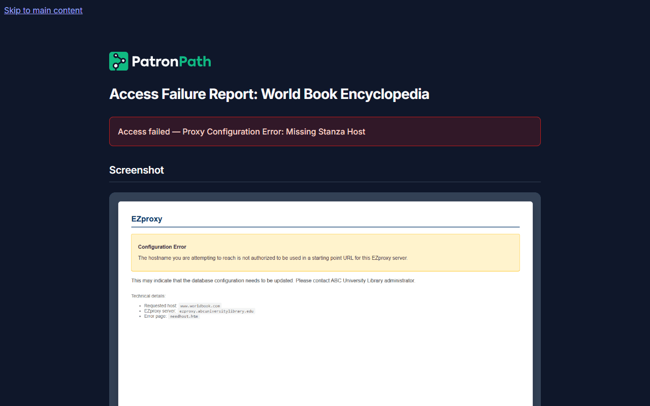 Sample Failure Report Preview, click to open full report